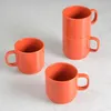 Mugs Cups 14.8-Ounce Stackable Red Stoare Mug Set Of 4 Coffee