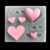 Bakningsformar 3D Kärlek Hjärtform Silikon Mögel Epoxi Harts Kök Kakan Decoration Choklad Diy Jewelry Earrings Pendant Tools