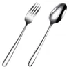 Spoons Steak Cutlery Stainless Steel Fork Spoon Serving Utensils Western Tableware