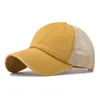Cycling Caps UV Protection Baseball Cap Vintage Breathable Washed Cotton Hip Hop Adjustable Denim Mesh Women