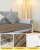 Pokrywa krzesła Brązowe proste chińskie geometryczne sofa poduszka poduszka ochraniacza rozciągającego się mycia wyjmowane elastyczne okrywacze.
