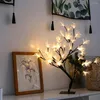 Dekorativa blommor hem accenter dekor fiber optisk blommaträd ljus hushållsrum för sovrum