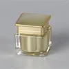 Storage Bottles 15g/20g Square Acrylic Cream Jar Eye High-End Facial Mask Container Essence Bottle Cosmetic Packaging Sample Pot