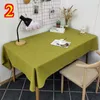 Tavolo tavolo in cotone tappetino di lino in cotone tovaglia solido tovaglia impermeabile ZKNG3021