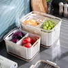 Storage Bottles Thickened Dumpling Fruit Bread Timer Container Refrigerator Box Lid Airtight Air Valve Donut Cookies Case