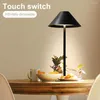 Bordslampor trådlös LED -skrivbordslampa Touch Touch Classic Portable Night Light Stepless Diming for Bedroom Living Room Decor