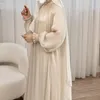 Этническая одежда Eid Shiny Abaya Sequints Trimmings Исламские для женщин мусульманское длинное платье хиджаб хала