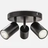 Luci del soffitto Surface Monted Light Light Light Lampada GU10 Round 3 Geste Alluminio regolabili