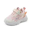 First Walkers Girls 'Mesh Shoes Sports 어린이 싱글 가을 통기 운동가 Non-Slip