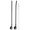 Drinking Straws Reusable Metal Straw Spoon 304 Stainless Steel Set Straight Bent Eco-friendly For Smoothie Accessory