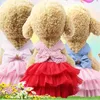 Dog Apparel Sweet Skirts Striped Pet Dress Suspender Mesh Universal Princess Style Comfortable Clothes Supplies ????