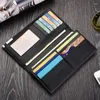 Plånböcker Business Men's Long Wallet Metal Decoration Multifunktion Hög kapacitet Pengar