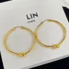 2024 Designer Knot Hoops oorbellen Dames Gouden sieraden Luxe Huggie Huggie Earring Classic Circle Circle Joodlery Charm Oorders Stud Oording Hot -7