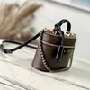 Mirror Quality Cosmetic Bags Leather Key Case Padlock Handbags Shoulder Crossbody Bag Canvas Leather Woven Chain Zipper 19cm With Box L394