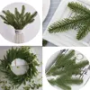 Decorative Flowers 12pcs Artificial Christmas Pine Needle Branch Three-pronged Evergreen Pines Picks Xmas Tree Garland Wreath Decor Year