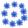 Fleurs décoratives 10pcs / ensemble arbres de Noël décor de paillette de paillettes mer anniversaire 8cm