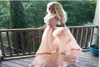 pink dream girl prom graduation dress with jewel zipper two piece tulle sleeveless cascading ruffles floor length sweet beach dres8142643