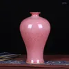 Wazony rzemiosło ceramiczne salon Borneol crack czerwona śliwkowa wazon nowoczesne ozdoby domowe