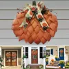 Decorative Flowers Halloween Pumpkin Wreath Thanksgiving Fabric Decoration Creativity Farm Autumn Front Door Wall