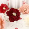 Decoratieve bloemen 30 cm 3pcswedding Supplies Wedding Room Decoratie Rimpels 3D Paper Living Achtergrond Muur