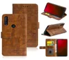 För Vodafone Smart V11 Vintage Oil Wax Patternpu Leather Flip Cover Protectiv Phone Case med kortplats8159858