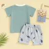 Kleidungssets Kleinkind Baby Jungen Sommer Kleidung Patchwork Kurzarm T-Shirts Top Shorts Casual Holiday Beach Outfit