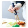 Chopsticks 1-4pcs de transferencia de calor de madera Pedleta ecológica de bambú de sushi puntiaguda