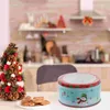 Bouteilles de rangement Biscuit Biscuit Christmas Enfant Enfant Santa Claus Décoration Bookie Iron Biscuit avec couvercle