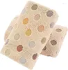 Handduk bomullshanddukar färgglada polka dot mönster mjukt absorberande dekorativ för badrum 13,4 x 30 tum uppsättning av 2 (beige a