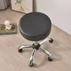 Chair Covers Round Cover Waterproof PU Leather Dustproof Seat Bar Stool Home Restaurant Furniture Protector