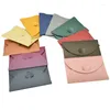 Enveloppe cadeau 20pcs mini-enveloppe colorée en carton épais en carton de papier pliable enveloppes de papier de boucle auto-verrouillage de la carte de boucle de boucle