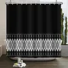 Shower Curtains Boho Geometric Curtain Farmhouse Modern Black And White Bathroom Decor Nordic Bohemian Bath For El Bathtub