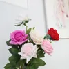 Fleurs décoratives Artificiel Single Rose Valentin Cadeau de maison Affichage de la maison Affichage de la maison El Birthday Party DIY Simulation