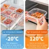 Storage Bottles 20/10pcs Plastic Transparent Box Rectangular Refrigerator Refrigeration Special Sealed Food Grade Crisper