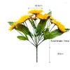 Fleurs décoratives 1pc 13 têtes artificielles de tournesol bouquet fleur de soie pour la maison du jardin décoration de mariage faux