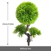 Dekorative Blumen 23-25 cm künstlicher Baum gefälschte Kiefer ohne Topf Plastik Tinsecone Zweig Tropische Pflanzen kleine Pflanze für Home Office Dekor