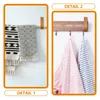 Hooks Wall Mount Curtain Rod Straps Kitchen Hanging Towel Mounted Hanger