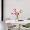 Vazolar altın şeffaf cam vazo iç tasarım özel minimalist İskandinav küçük dekoras ev oturma odası dekorasyonu