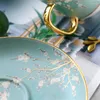 Xícaras pires estilo chinês e countryside de cerâmica xícara de capa de porcelana de porcelana de chá de decoração de decoração de casa