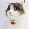 Hundebekleidung DIY süße Luxus Haustierkragen Katzenkette entzückende Plastik Erdbeerkirschkätzchen Perle