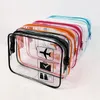 Sacs de rangement Sac de maquillage en PVC transparent lavage de voyage de voyage Cosmetics Zipper