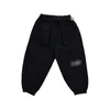 INS Kids letter embroidered trousers designer Boys double pocket belt cargo pants spring children loose casual trouser Z7521