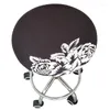 Couvre-chaise Couvre de siège rond anti-irritante tabouret de bar en spandex élastique élastique imprimé à la maison Protecteur de couvercle