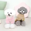Hundekleidung Winter Vier Bein Jumpsuit Hoodie Feste Farbe Universal Pet Puppy Pyjamas Katze Nachtshirt T-Shirt geeignet zum Ausgehen