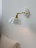 Wall Lamps White Ceramic LED Light Fixtures Copper Arm Socket Bedroom Living Room Beside Lamp Modern Wandlamp Applique Murale