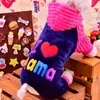 Dog Apparel Fashion Lovely I Love Papa And Mama Winter Pet Clothes Clothing For Small Large Coat Jackets