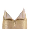 F087長さミニエラスティックブロンズ包帯スカート女性セクシーなボディコンコンココン非対称ペンシルスカートハイストリートゴーイングアウトクラブパーティー