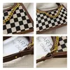 Sacs à bandoulins Houndstooth Tote Sac Lady Armises 2024 Winter Pu Leather Women's Designer Handsbag Messenger