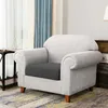 Stuhlabdeckungen Jacquard Pure Color Sofa Sitzkissen Abdeckung elastischer weicher Stoffleiche für Wohnzimmer Bankett El Waschbar