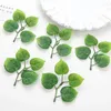 Decorative Flowers 50PC Silk Grape Leaf Wedding Wreath Artificial Fake Plants Diy Cake Candy Box Christmas Home Party Decoration